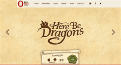Desktop Screenshot of herebedragonsgame.com
