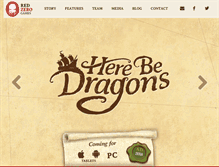 Tablet Screenshot of herebedragonsgame.com